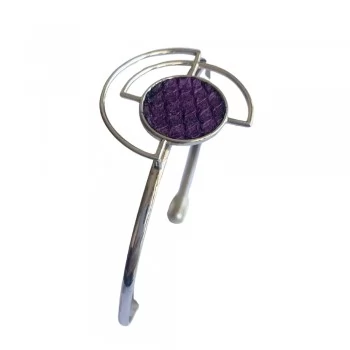 Pulseira prata 925 e couro de bacalhau