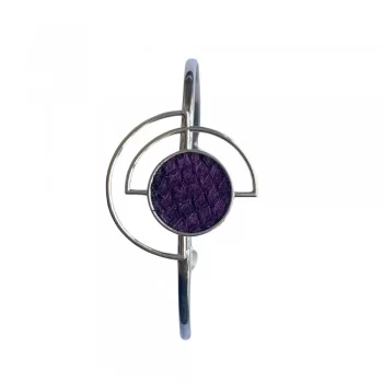 Pulseira prata 925 e couro de bacalhau