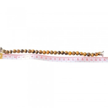 PULSEIRA OLHO DE TIGRE FECHO 23 EM AÇO COM IMÃ - 21CM